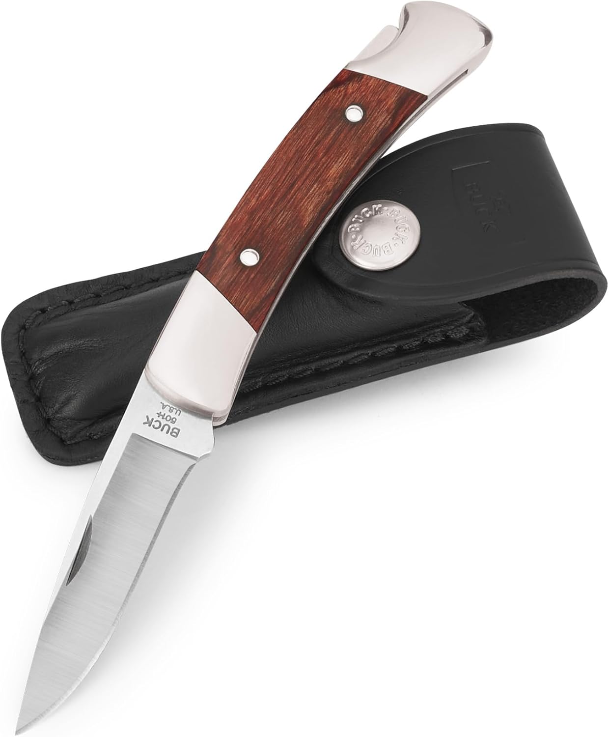 Buck Knives 501 Squire Folding Pocket Knife with Leather Sheath