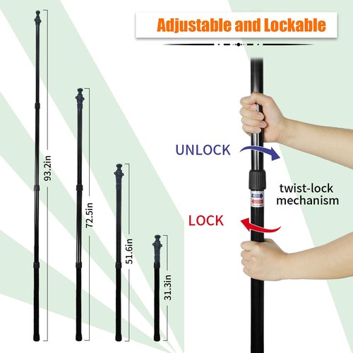Car Tailgate Tarp & Tarp Poles, AYAMAYA 14 x 16 FT Extra Large Car Tent Tarp, Telescoping Camping Tent Poles Replacement