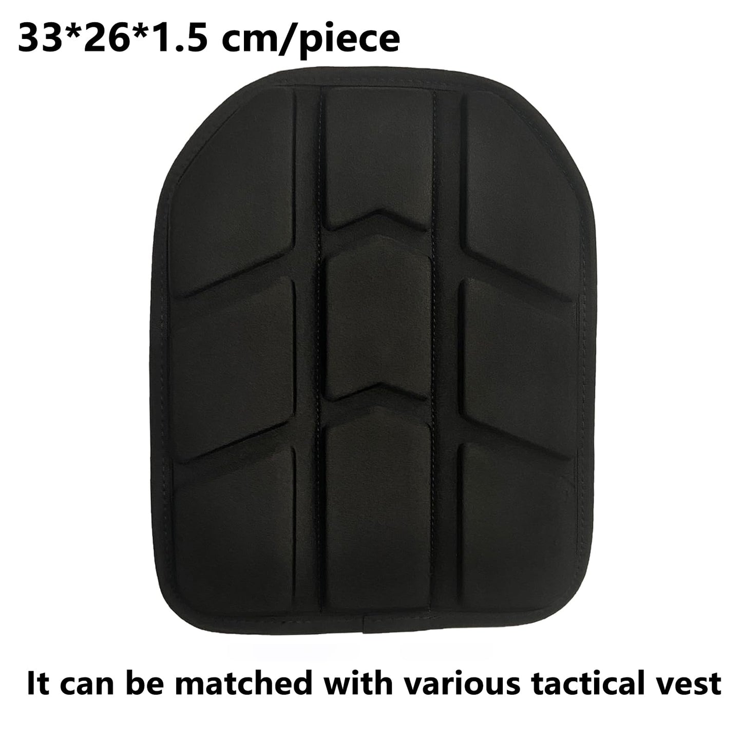 ULIONTAC EVA Foam Padding Breathable Soft Molded Insert Pad Tactical Accessories Gear Lightweight 2pcs (Black)