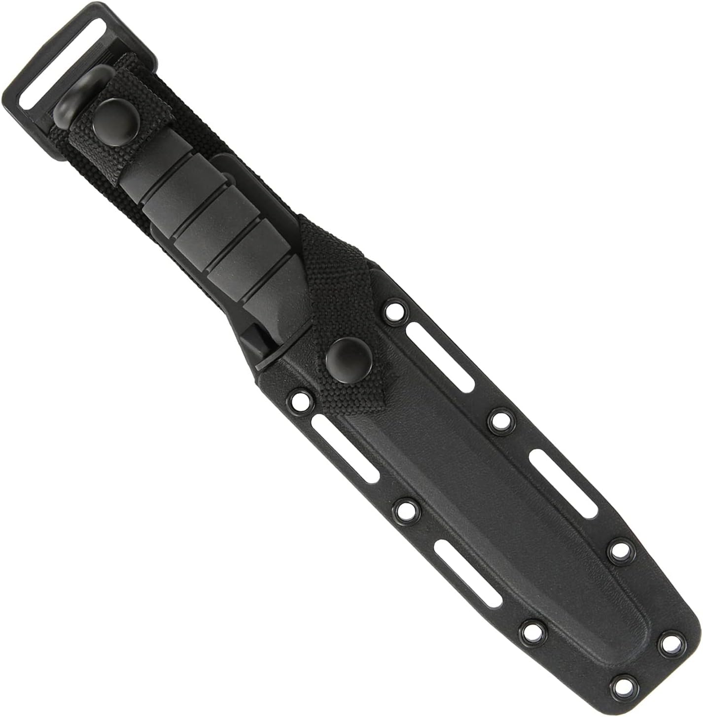 Ka-Bar 1259 KA bar, Short Fighting/Utility Knife, 1 1/4" Serrated Edge with Kydex Sheath, black