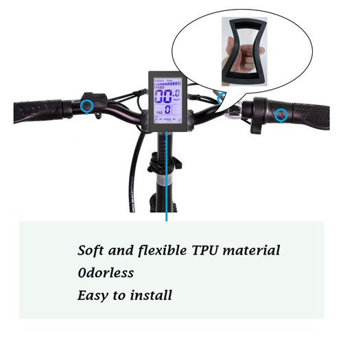 JILINWEI 2Pcs Black Protective Edge Guard for M5 Lectric XP, Soft Protective Cover Bike Display Cover