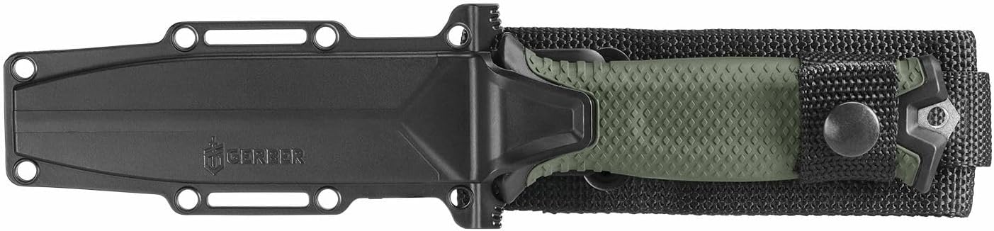 Gerber Gear StrongArm Knife - Fixed Blade - Tactical Knife for Survival Gear - Full Tang, 420HC Steel Blade - Camping Survival Knife - Made in USA - Plain edge, Coyote Brown