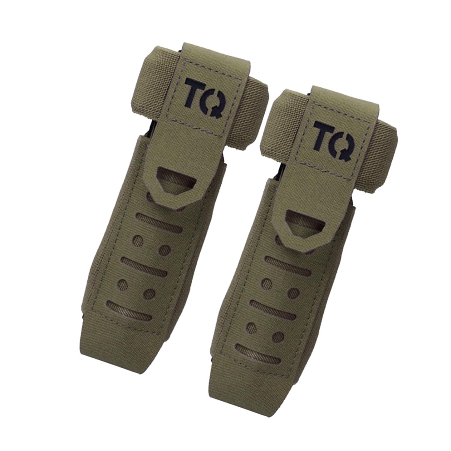 Laser Cut Molle Tourniquet Holder Pouch, TQ Holder Holster 2Pcs Nylon for Tactical Vest Backpack (RG)