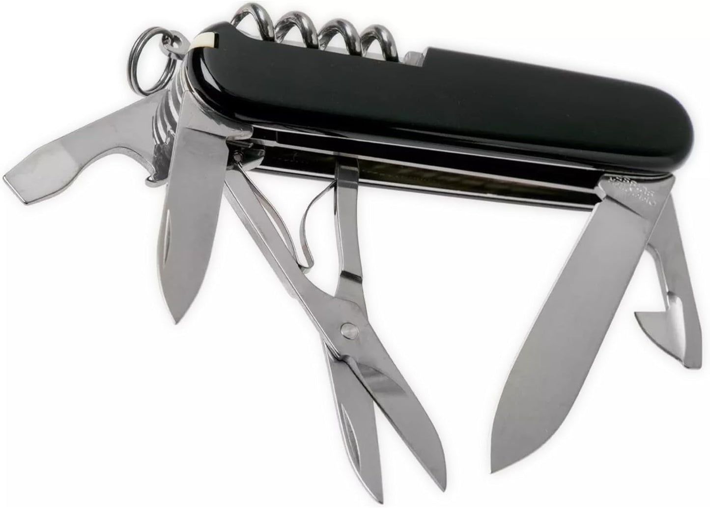 Victorinox Huntsman Swiss Army Knife, 15 Functions, Swiss Made Pocket Knife with Large Blade, Screwdriver, Scissors and Wood Saw - Red