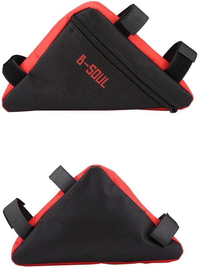 Frame Strap-On Bike Bag, Large Capacity Oxford Fabric, Quick Release Strap Design for Cycling, Hiking, Traveling (Black & Blue)