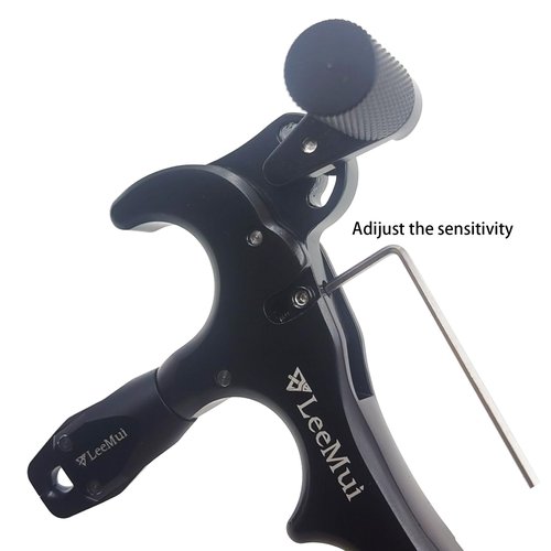LeeMui Release Archery Release 360° Rotatable Thumb Release for Bow Archery Release Aids (Black 360SF)