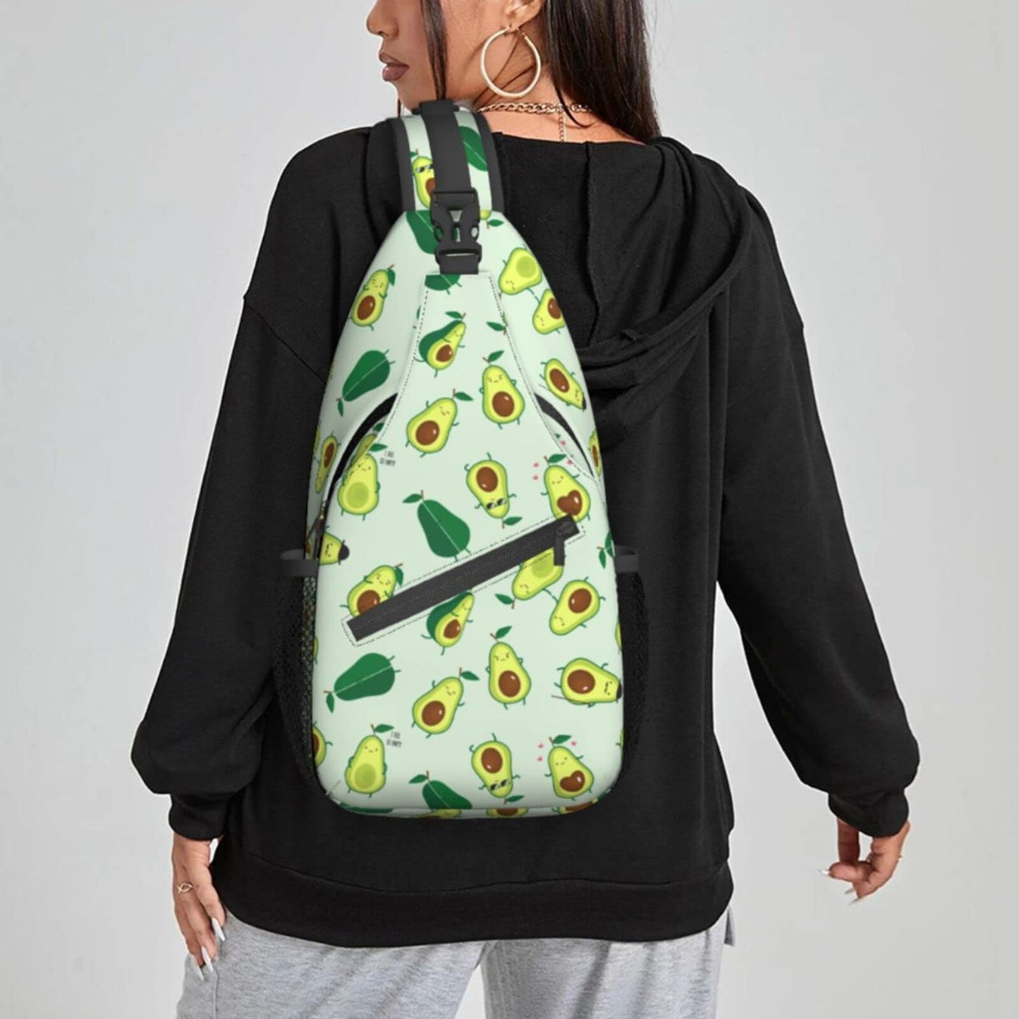 NiuKom Avocados Sling Bag for Women Crossbody Shoulder Bag Casual Daypack Backpacks Men Chest Bag Gym Cycling Travel Hiking
