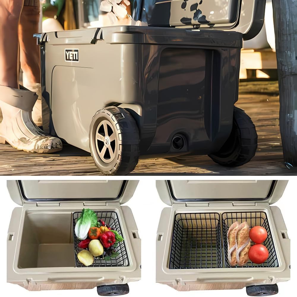 KDOWES 2-Pack Cooler Basket for Yeti Tundra Haul,Stays Food Chilled and Dry, Compatible with Other Cooler Accessories Cooler Locks, Cooler Dividers, Ice etc (Tundra Haul 2-Pack)