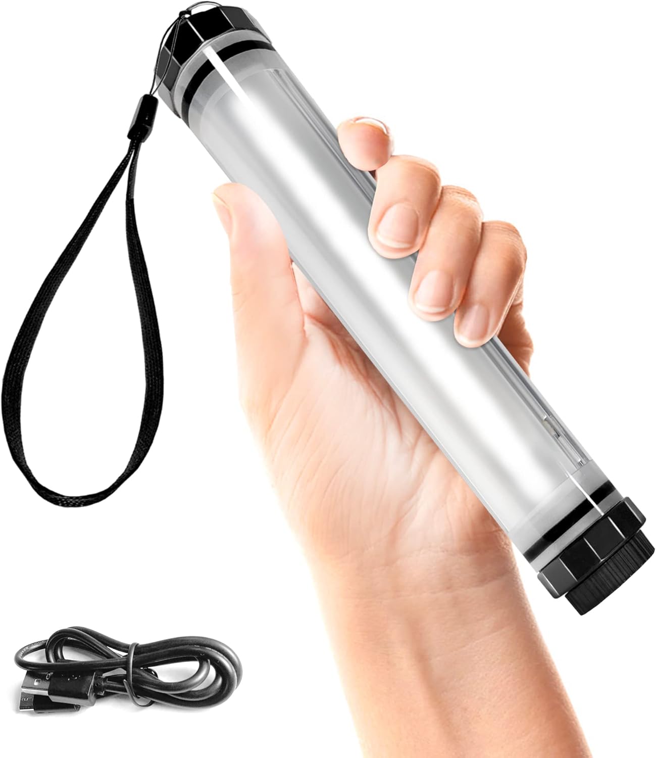 SunJack LightStick Camplight – Waterproof Rechargeable LED Flashlight & Power Bank | Portable Camping Lantern for Hiking, Backpacking, Swimming, Boating, Outdoors, Emergency & Survival Kits
