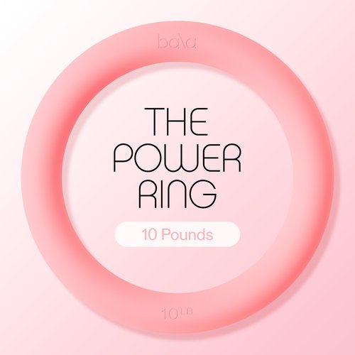 Bala Power Ring, 2-in-1 Kettlebell & Dumbbell, 10lb (Blush) - Full Body Home Gym Workout Equipment for Strength Training, HIIT, Pilates, & Aerobics Exercises - Fitness Equipment for Working Out