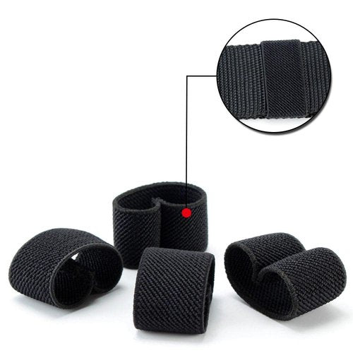 PuddingStation 1" Elastic Webbing Belt Tactical Equipment Belt Keeper Accessories (10 Pack) (Black)