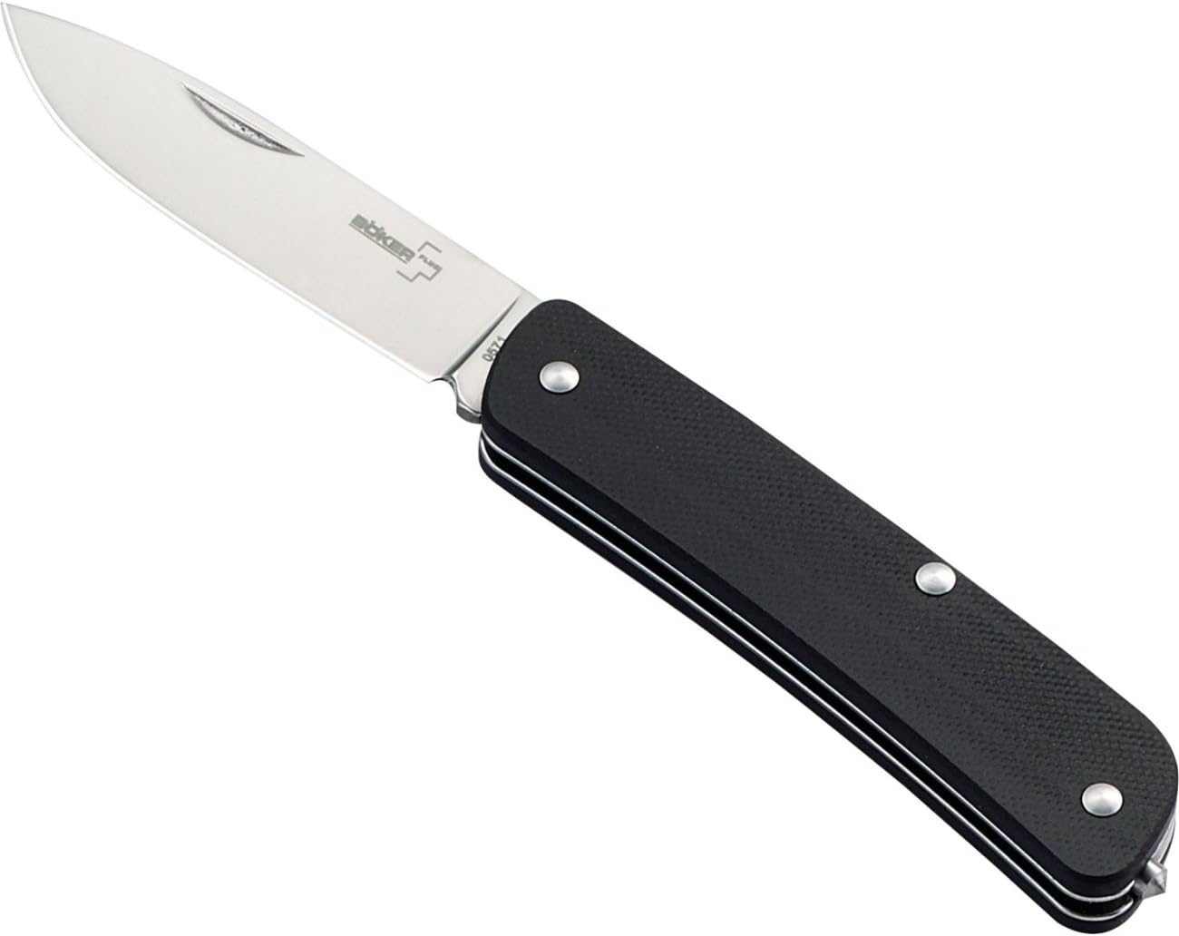 Boker Plus 01BO801 Tech-Tool City 1 Knife with 2-3/4" 12C27 Steel Hollo Ground Blade