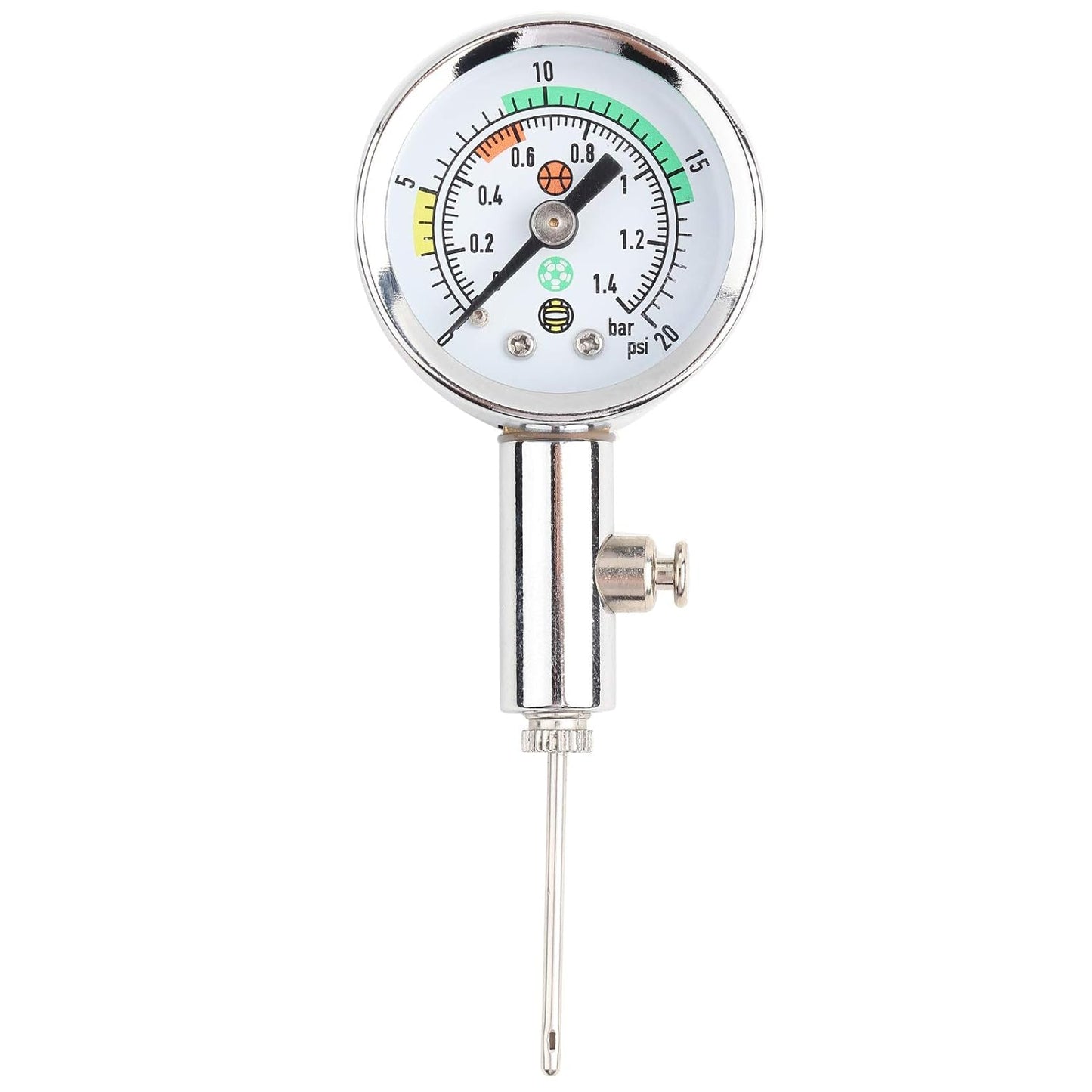 Dioche Ball Pressure Gauge, Mini Utility Air Pressure Barometer Tool for Basketball Football Volleyball