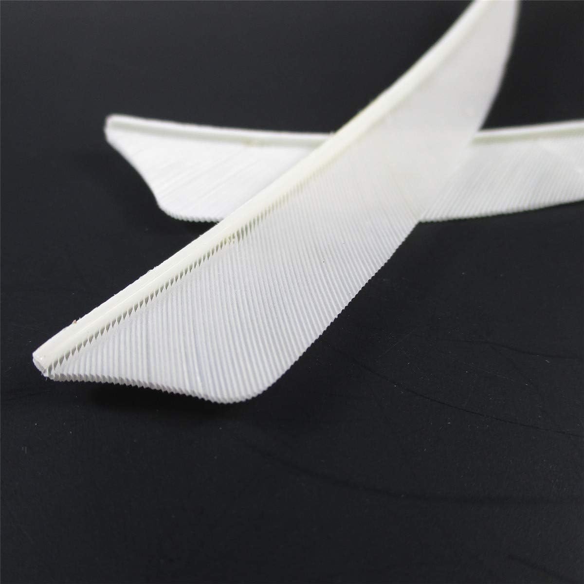 Letszhu Archery Arrows Feather Fletching 4 Inch Real Turkey Vanes for Hunting Target Shooting (25 Pack)