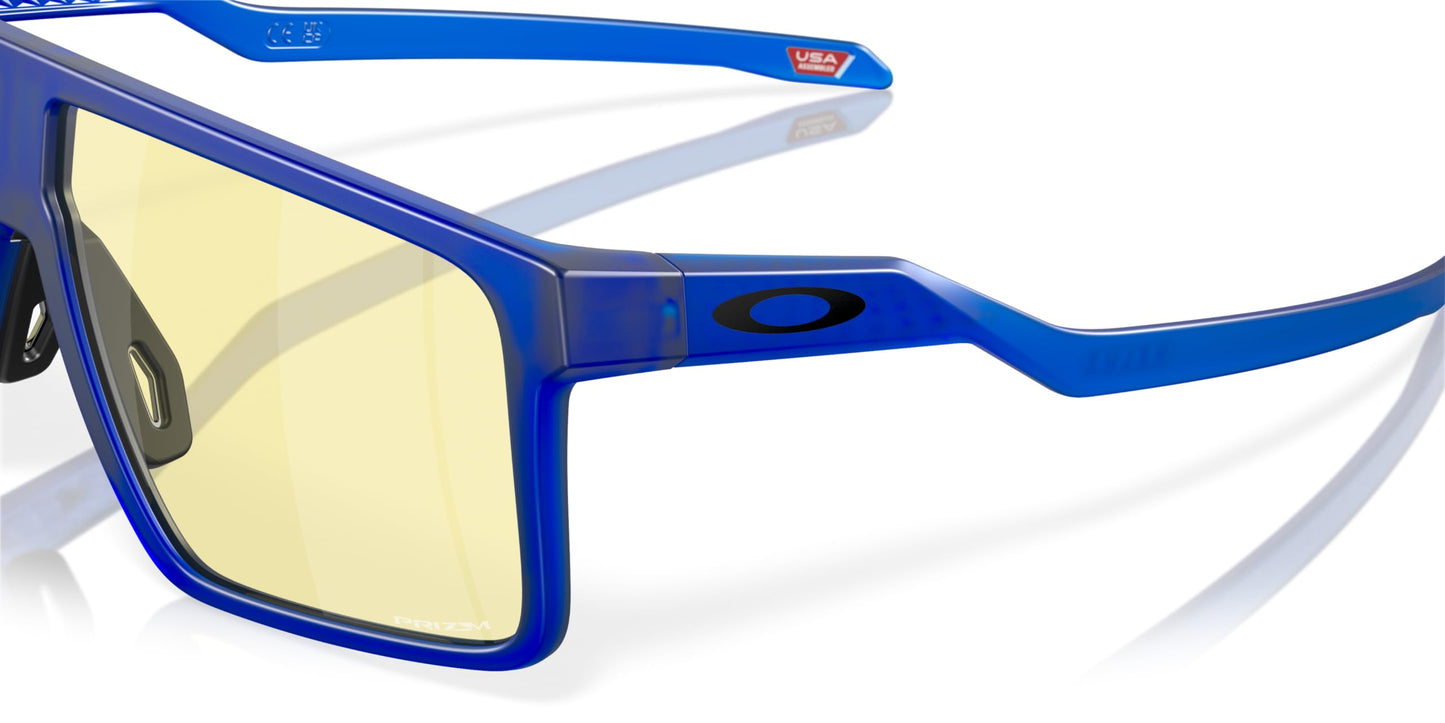 Oakley Men's OO9285 Helux Rectangular Sunglasses, Matte Crystal Blue/Prizm Gaming, 61 mm