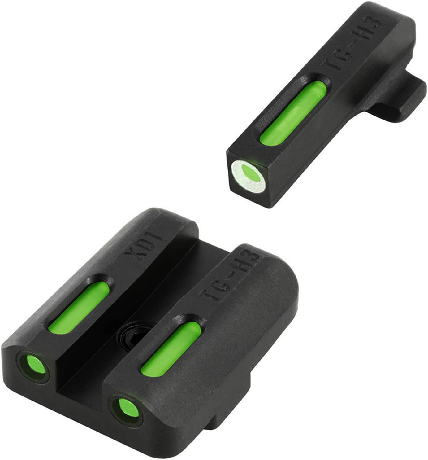 TRUGLO TFX Handgun Sight | Durable Shock-Resistant Compact Brightly Glowing Tritium & Fiber-Optic Xtreme Day/Night Sight for Handguns