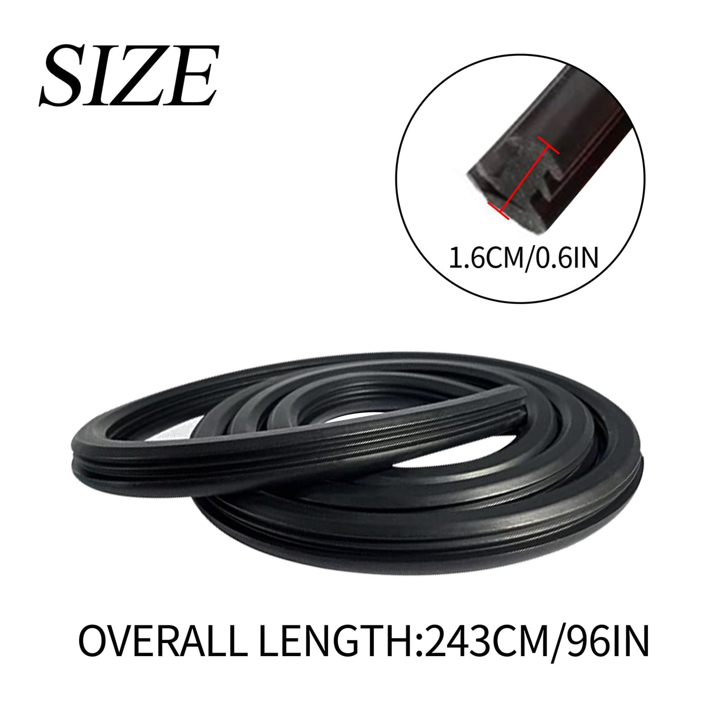 Silicone Cooler Lid Gasket for YETI Cooler 20qt, 45qt, 70qt, 110qt, Cooler Replacement Sealing Strip, Black, 8 Feet Cooer Accessories