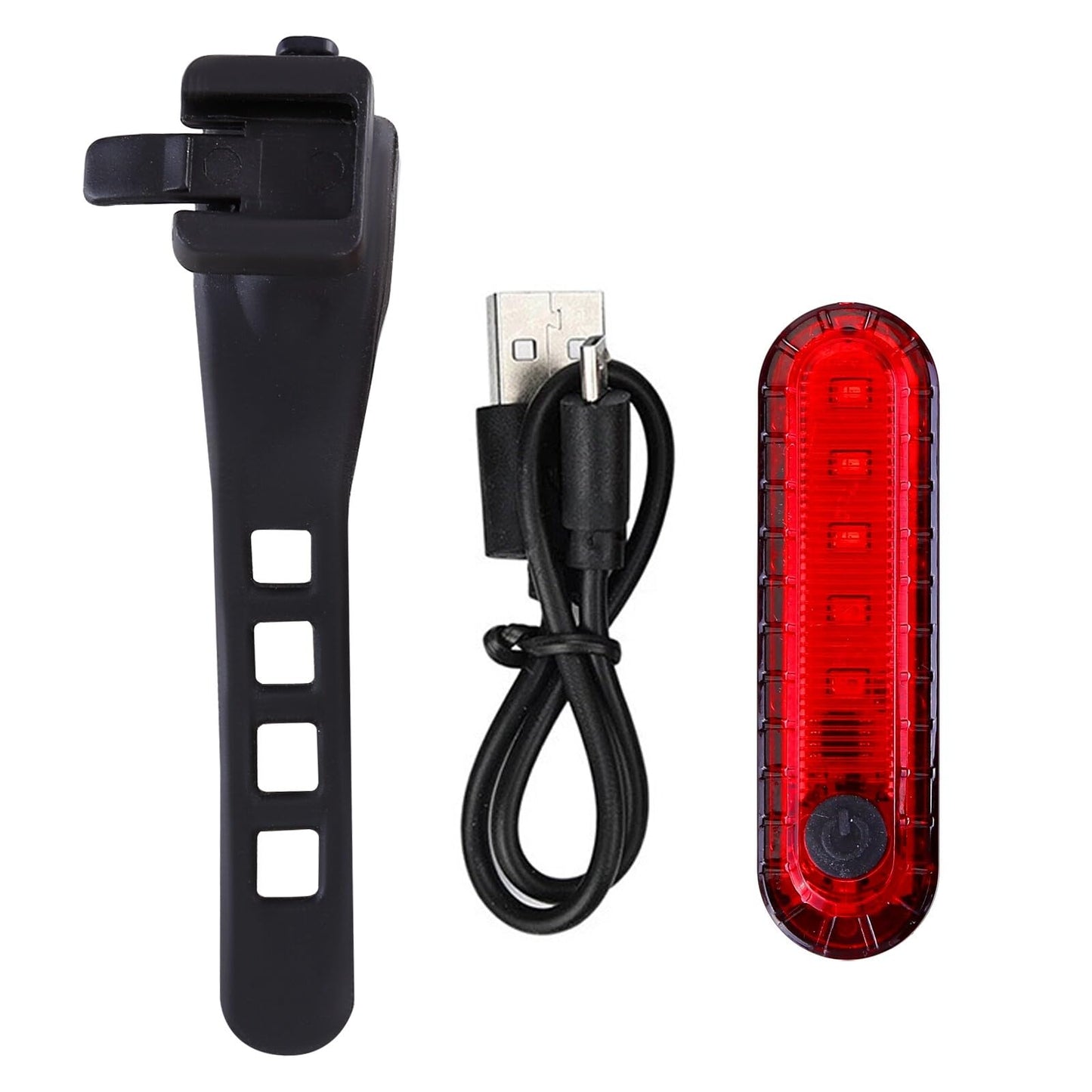 Eforcase 2PCS Bike Tail Light Rechargeable - USB Rechargeable LED Bike Tail Light - Rear Red Bike Light for Night Riding, Flashlight Back Bicycle Taillights with 4 Light Mode