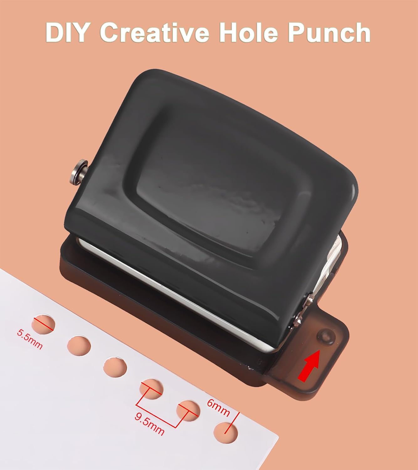 Spiral Binding Machine-Mini 6 Hole Puncher, DIY Creative Book Binder Machine for Planner, Portable A4/A5/B5 Book Loose Leaf Paper Puncher for Coil Bound- Blue