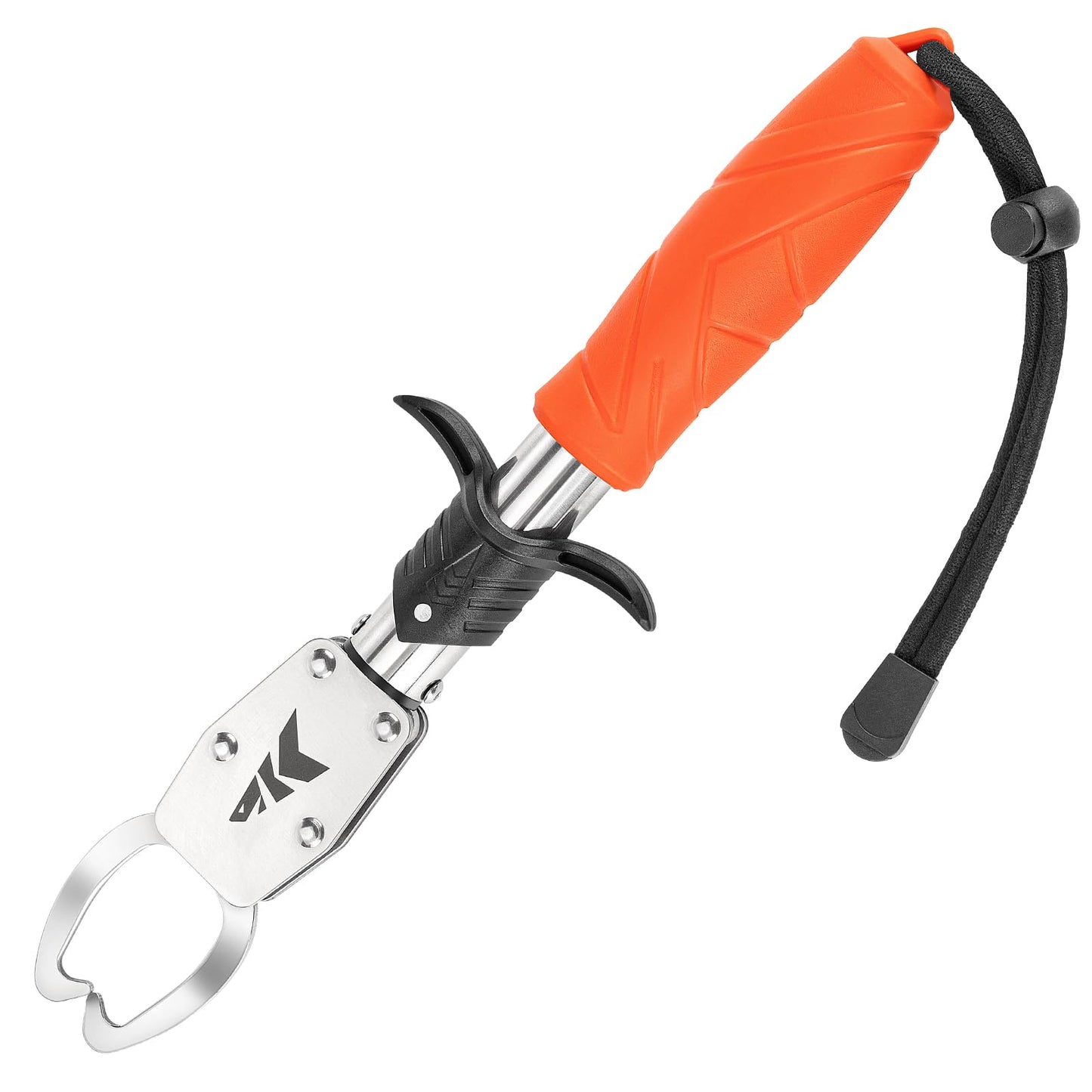 KastKing Paradox 9" Lip Grip, Corrosion-Resistant Stainless Steel Fish Landing Tool with Non-Slip Elastomer Handle, Easy-Use Trigger,and Adjustable Wrist Strap for Secure Fishing