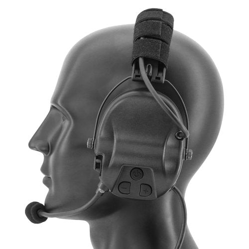TACGZGJSM M301 Tactical Headset with Extension Line for Hunting and Shooting,Hearing Protection and Communication (Black)