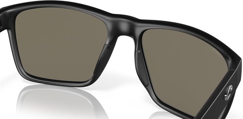 Costa Man Sunglasses Matte Black Frame, Blue Mirror Lenses, 59MM