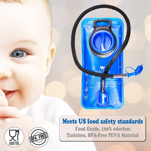 WACOOL 3Liter 100oz BPA Free PEVA Hydration Pack Bladder Leak-Proof Water Reservoir (Hydration Bladder with Cleaning Kit)