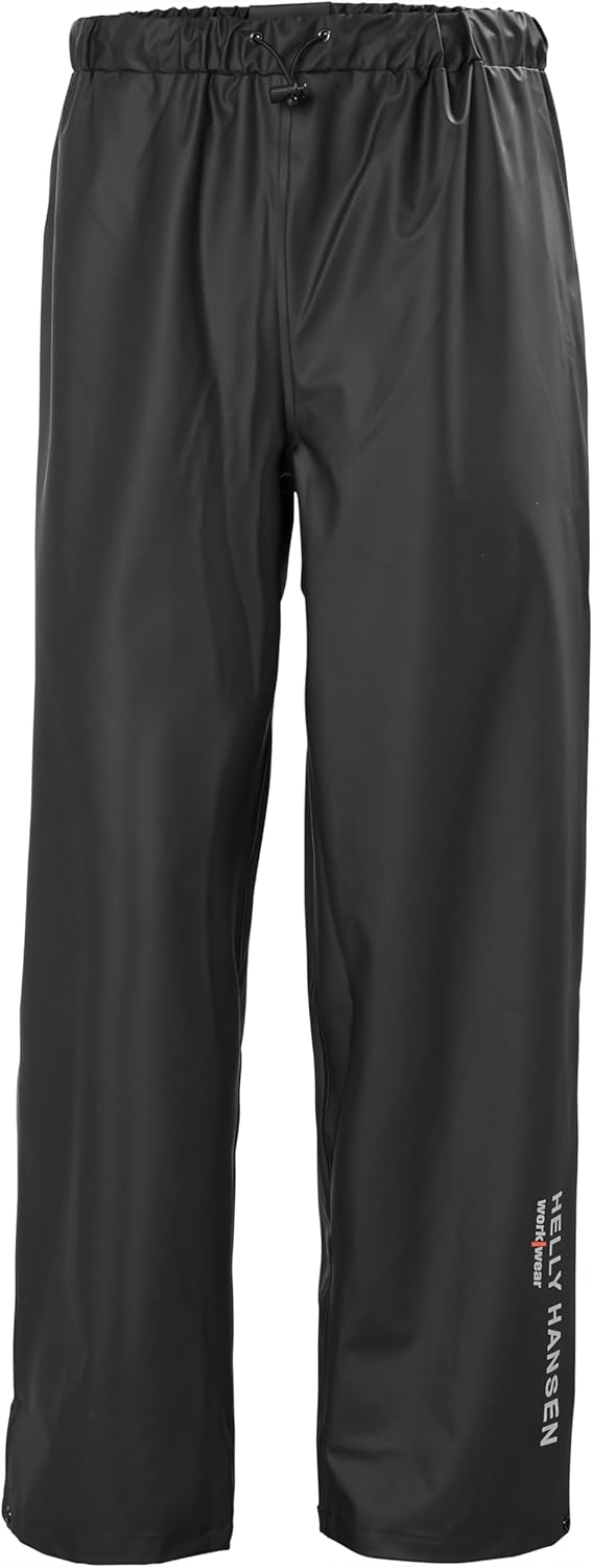Helly-Hansen Workwear Voss Men's Waterproof Rain Pants - Elastic Waist, Adjustable Hem - Reflective Safety Waterproof Pant