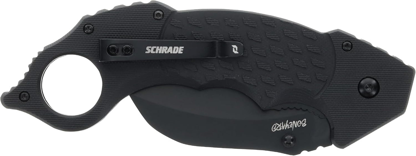 Schrade Delta Class Boneyard Folder with 9Cr18MoV High Carbon Stainless Steel for Outdoor Survival