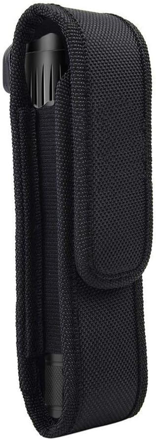 2 Pcs Flashlight Holster Pouch Holder Flash Light Belt Pouch Carry Case for 5"-7" Tactical Flashlight with Stretch Capability&Durable Nylon