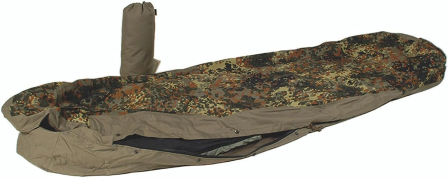 Mil-Tec Trilaminate Durable Waterproof Lightweight Breathable Tactical Outdoor Camping Hiking Generous Cut Sleeping Bag Cover with Zip Closure | Suitable for Various Sleeping Bags