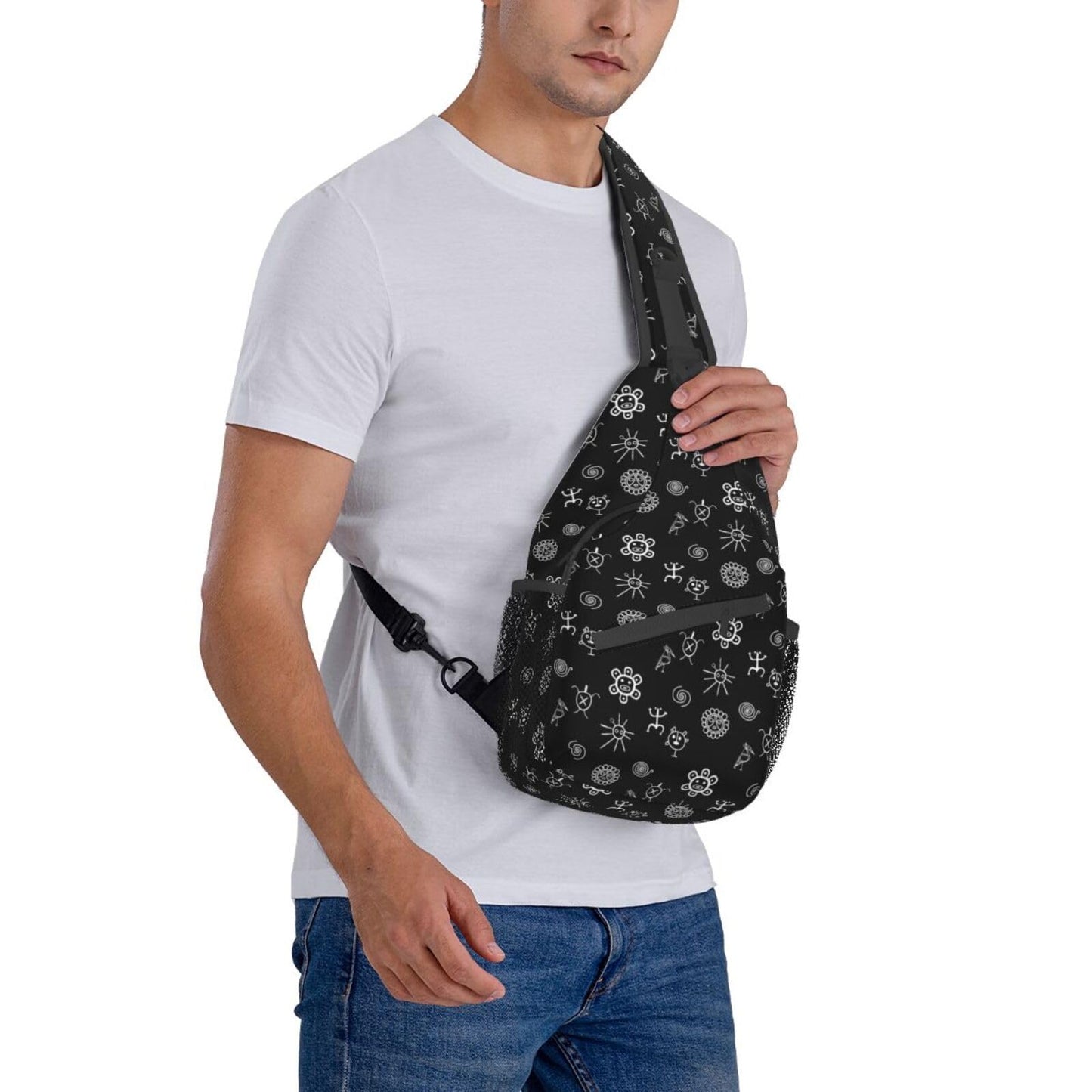 ROSIHODE Puerto Rico Flag Sling Bag, Fashion Crossbody Backpack Shoulder Bag Chest Bag for Men Women Hiking Travel