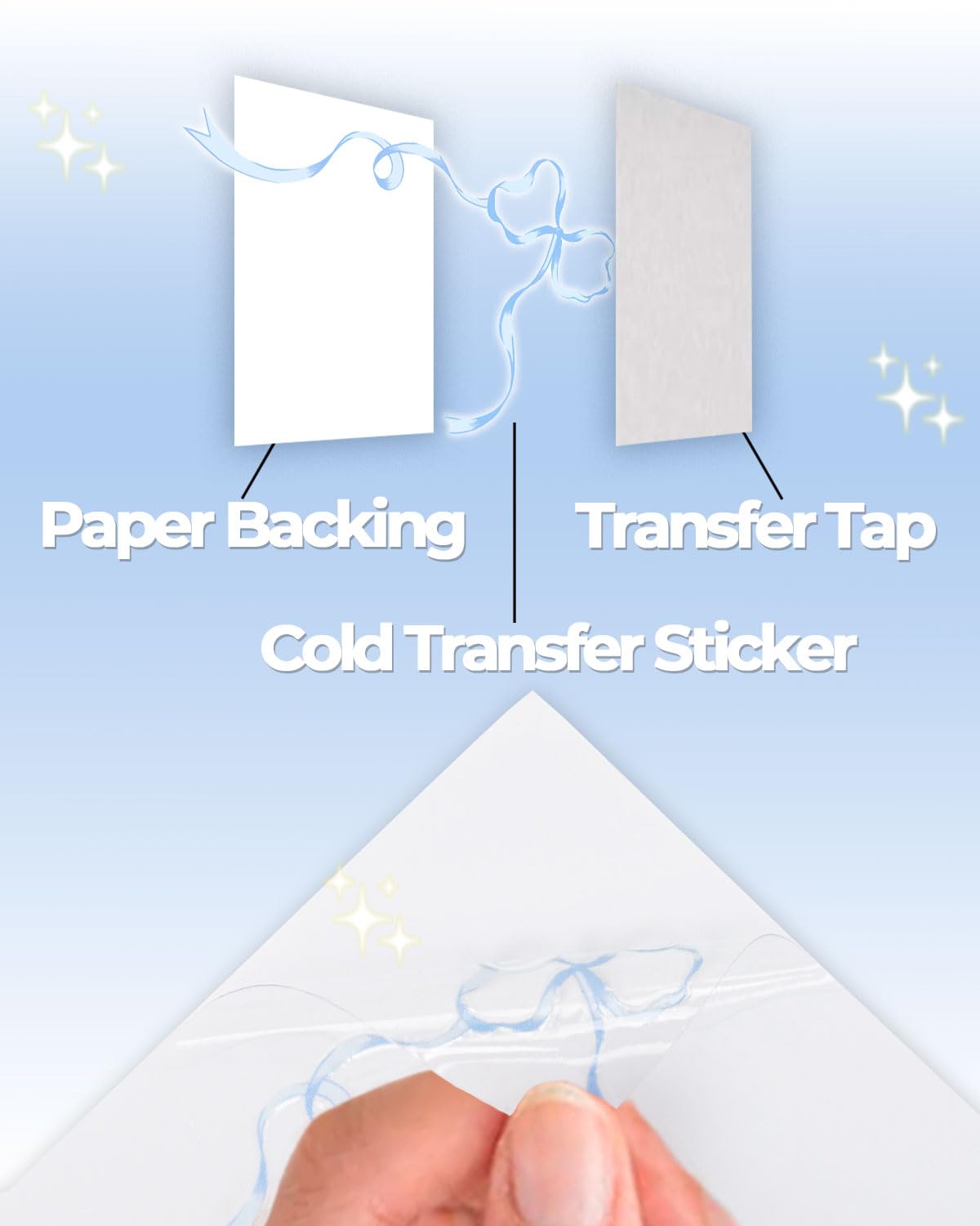 Kaitiaki Bows Stickers for Custom Owala Accessories - Cute Tumbler Decals, Fits 24oz Urban Outfitters Owala Bottles (Ocean Breeze Bow, Blue)