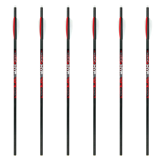 Killer Instinct Hypr-V 20" Crossbow Bolts 6-Pack - V-Track Nock System 390 Grain Total Weight with .003" Straightness Tolerance