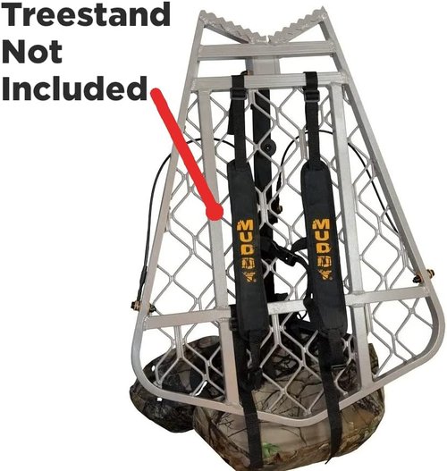 Black Muddy Treestand Backpack Straps - Adjustable, Durable & Comfortable