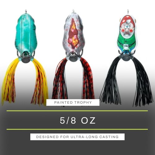 SCUM FROG Trailer Park Series Popper with a Hollow Body Frog Lure | 5/8 oz., Garden Gnome, Roadkill, Dumpster Fire