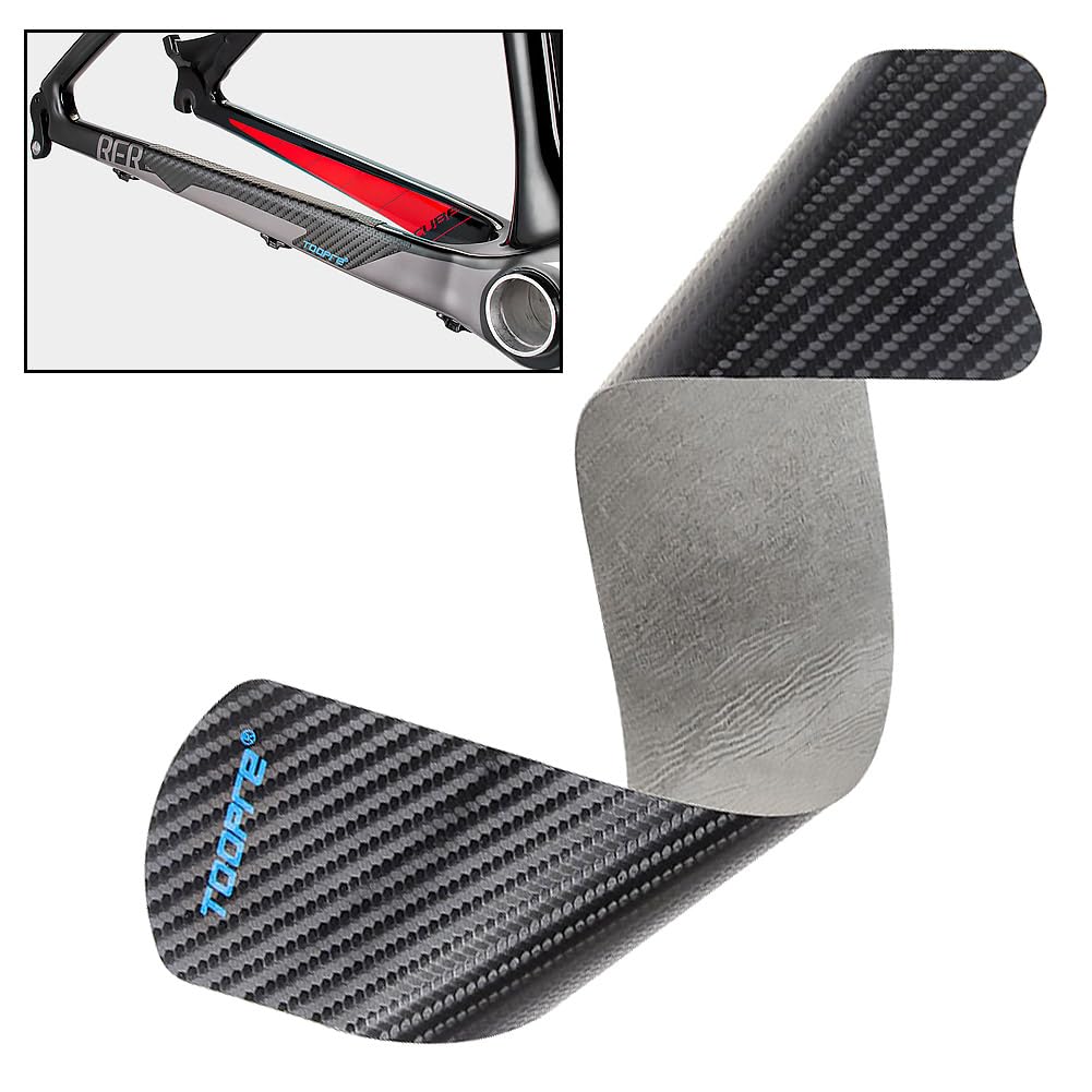 Kigauru Bicycle Frame Protective Sticker PU Frame Protection Tape Carbon Fiber Pattern Paint Protection Stickers Anti-Scratch and Anti-Bump Bike Frame Cable Protection Decorative Bike Frame Wrap