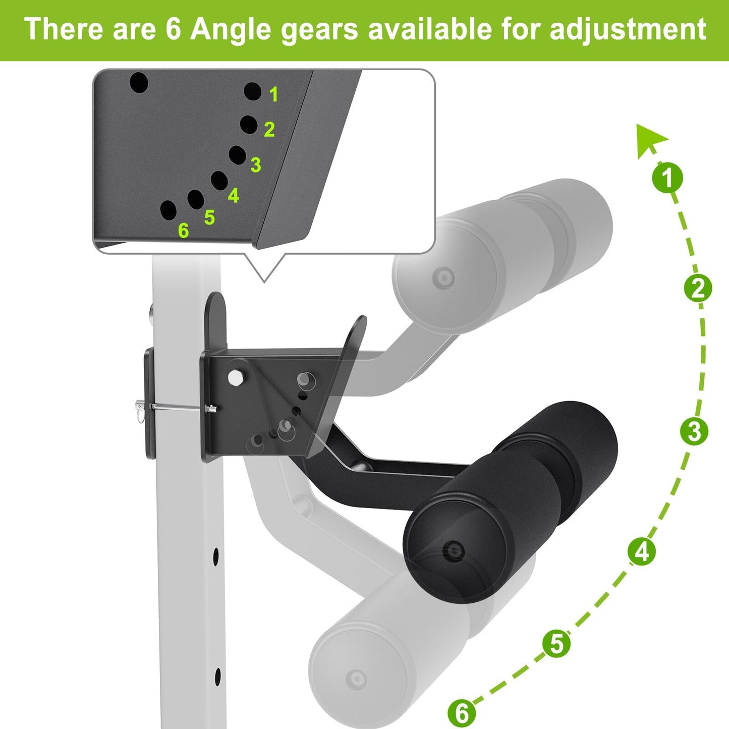Kipika Nordic Hamstring Curl Squat Rack Attachment for 2" x 2" Power Rack with 5/8" or 1" Hole - Adjustable Leg Hold Down Attachment with Premium Leather Surface - for Ultimate Home Gym Experience