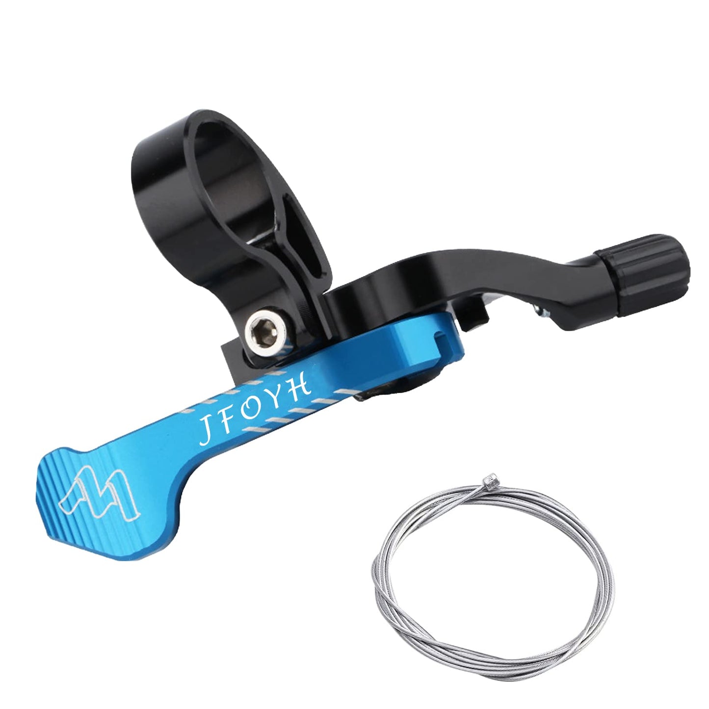 JFOYH Mountain Bike Dropper Post Remote Lever Kit for External and Internal Routing Dropper Seatpost - Blue