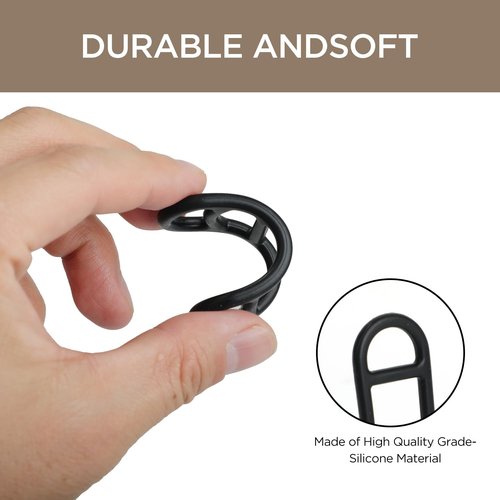10PCS Bike Silicone Mount Band, Bicycle Light Fastening Straps, Universal Adjustable Bike Light Mount Bands (Black)