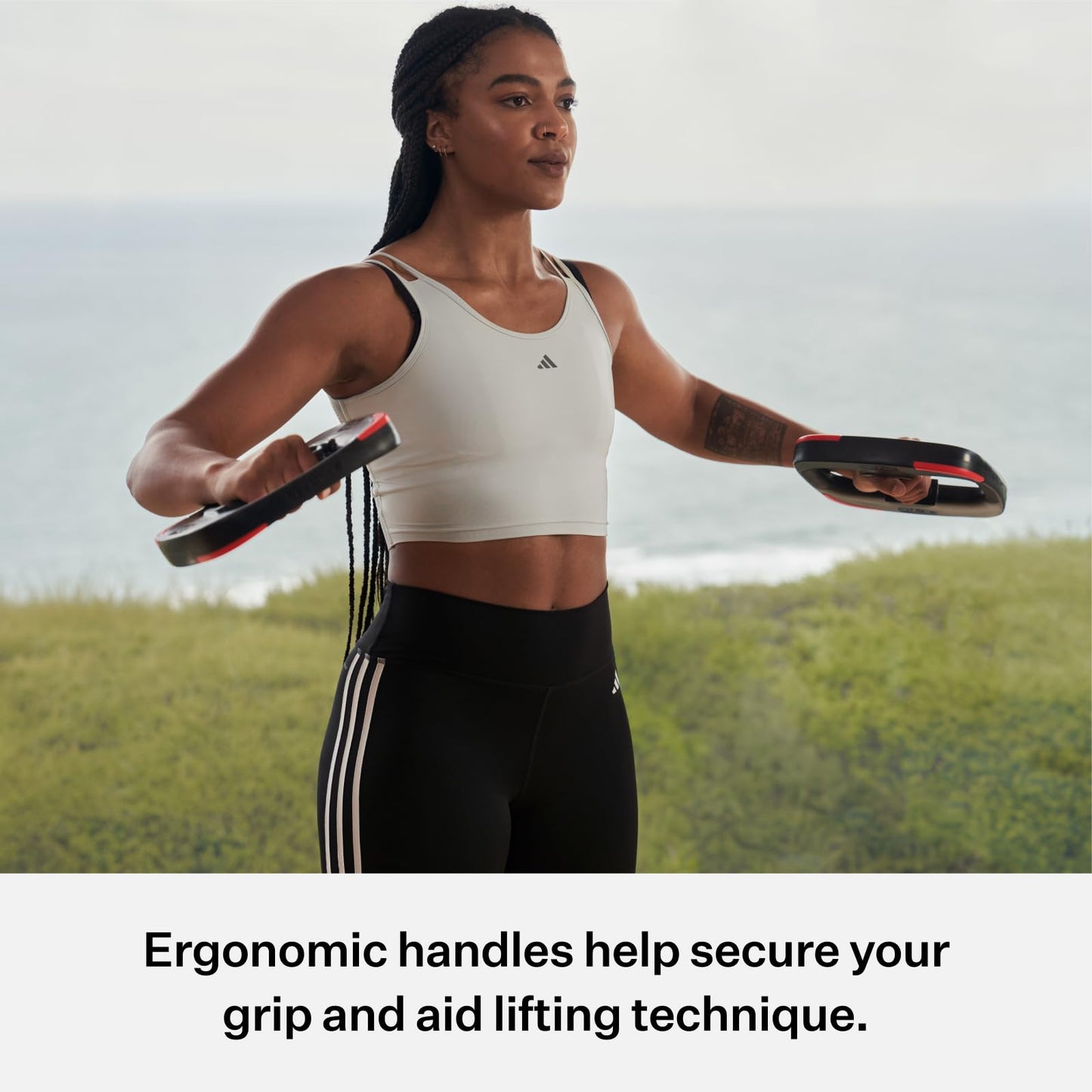 Les Mills™ SMARTBAR™ And Weight Plate Set Exercise Bundle for Total Body Workouts