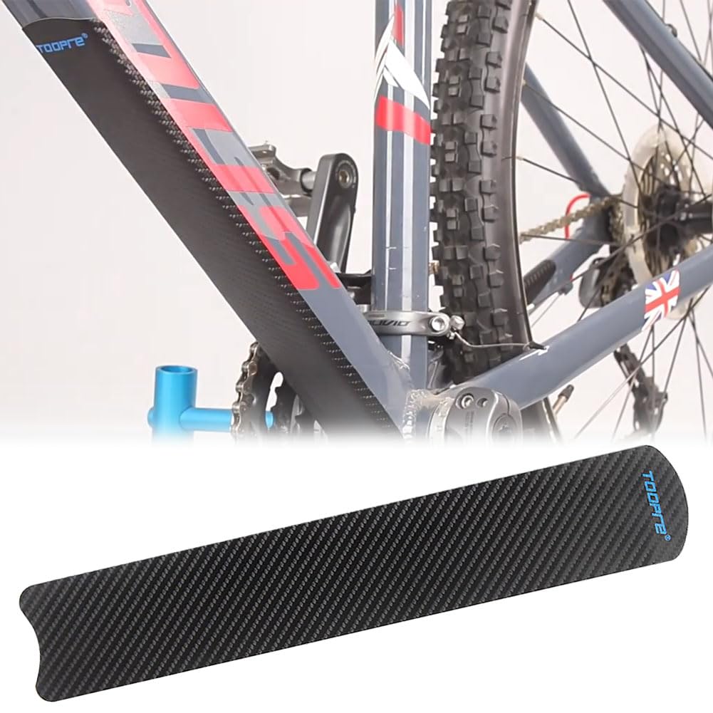 Kigauru Bicycle Frame Protective Sticker PU Frame Protection Tape Carbon Fiber Pattern Paint Protection Stickers Anti-Scratch and Anti-Bump Bike Frame Cable Protection Decorative Bike Frame Wrap