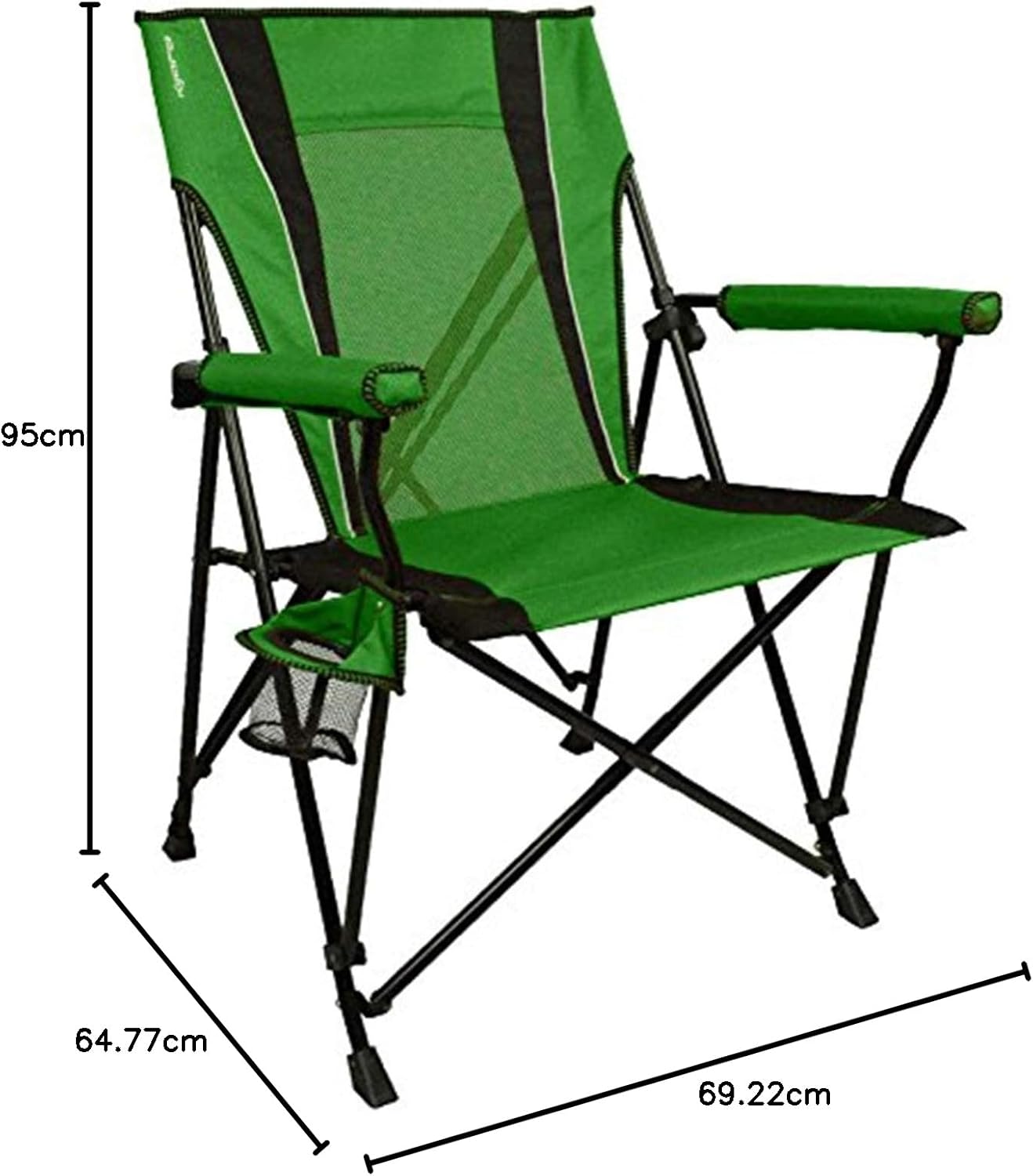 Kijaro Enjoy Versatile Folding Sports, Outdoor Chair & Lawn Chair, Dual Lock Feature, Maldives Blue (Hard Arm)