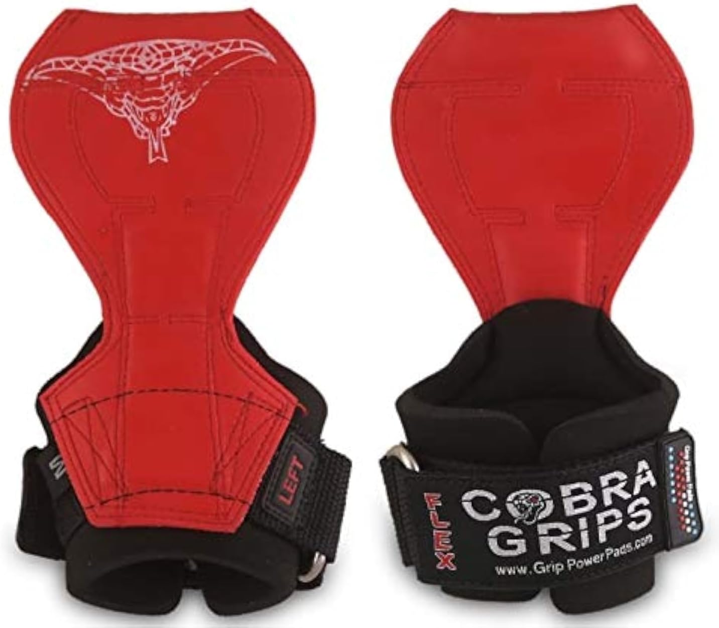 2018 Cobra Grips Flex Model Weight Lifting Gloves Heavy Duty Straps Alternative Power Lifting Hooks for Deadlifts with Padded Wrist Wrap Support Bodybuilding