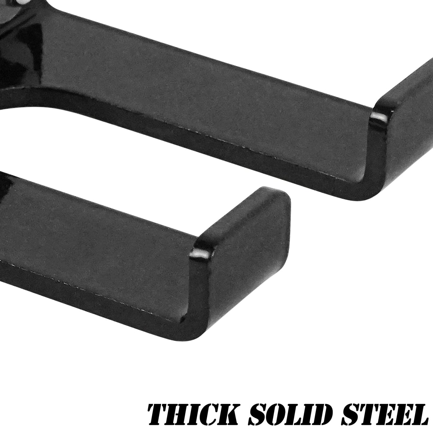 Luwint Set of 2 Single Olympic Barbell Hanger, Vertical Gym Bar Storage Holder Wall Rack