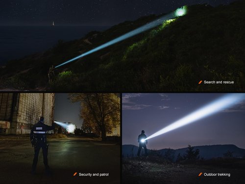 Fenix TK30R 1640 Yards Long Throw Tactical LEP Flashlight, USB-C Rechargeable Long Runtime with Lumentac Organizer