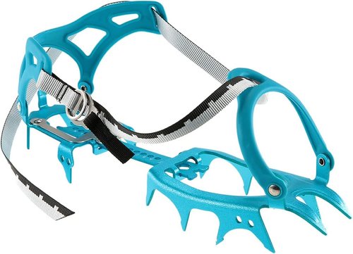BRS-S3 Ultralight 14 Teeth Aluminium Alloy Bundled Crampons Ice Gripper Outdoor Ice Climbing Kits Crampons for Footwear (Blue)