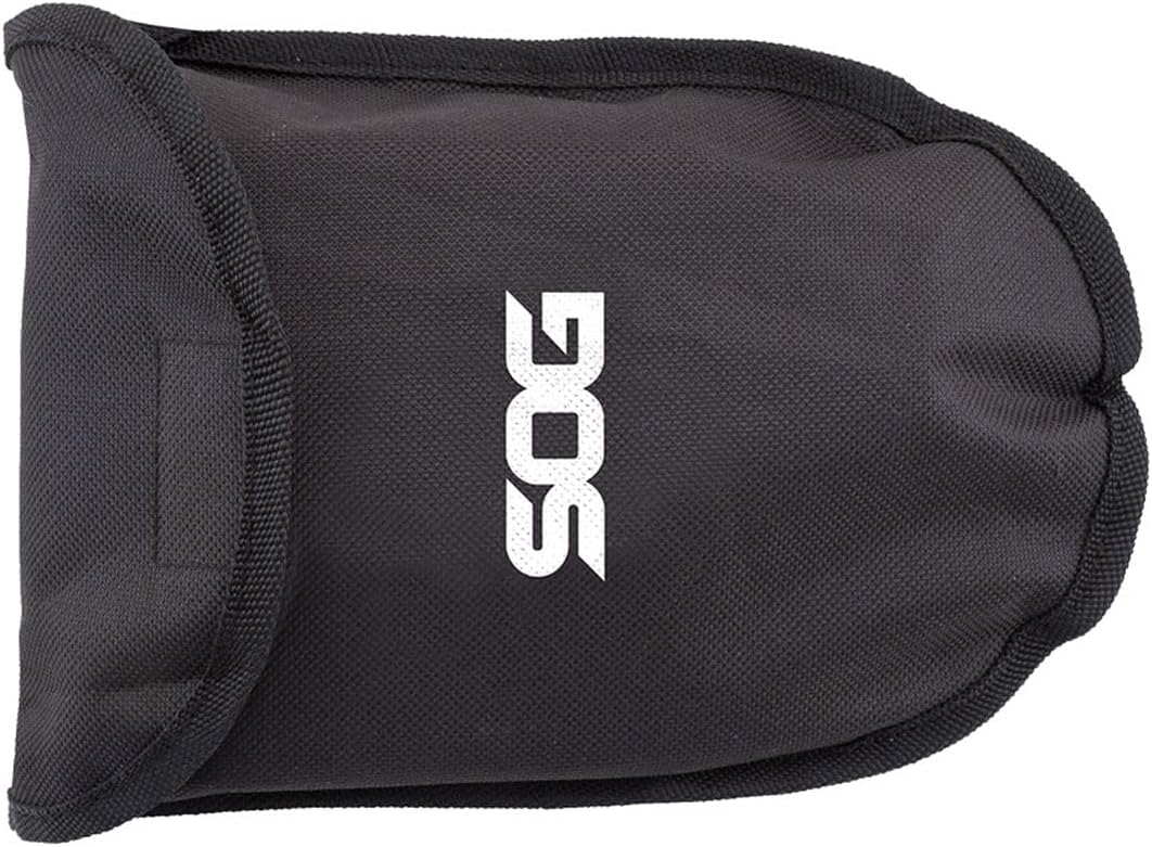 SOG Entrenching Tool- 18.25 Inch Folding Survival Shovel with Wood Saw Edge and Tactical Shovel Carry Case- Black (F08-N)