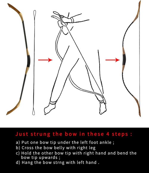 longbowmaker Hungarian Style Handmade Longbow Flagella Recurve Horsebow Archery 20-110LBS H1