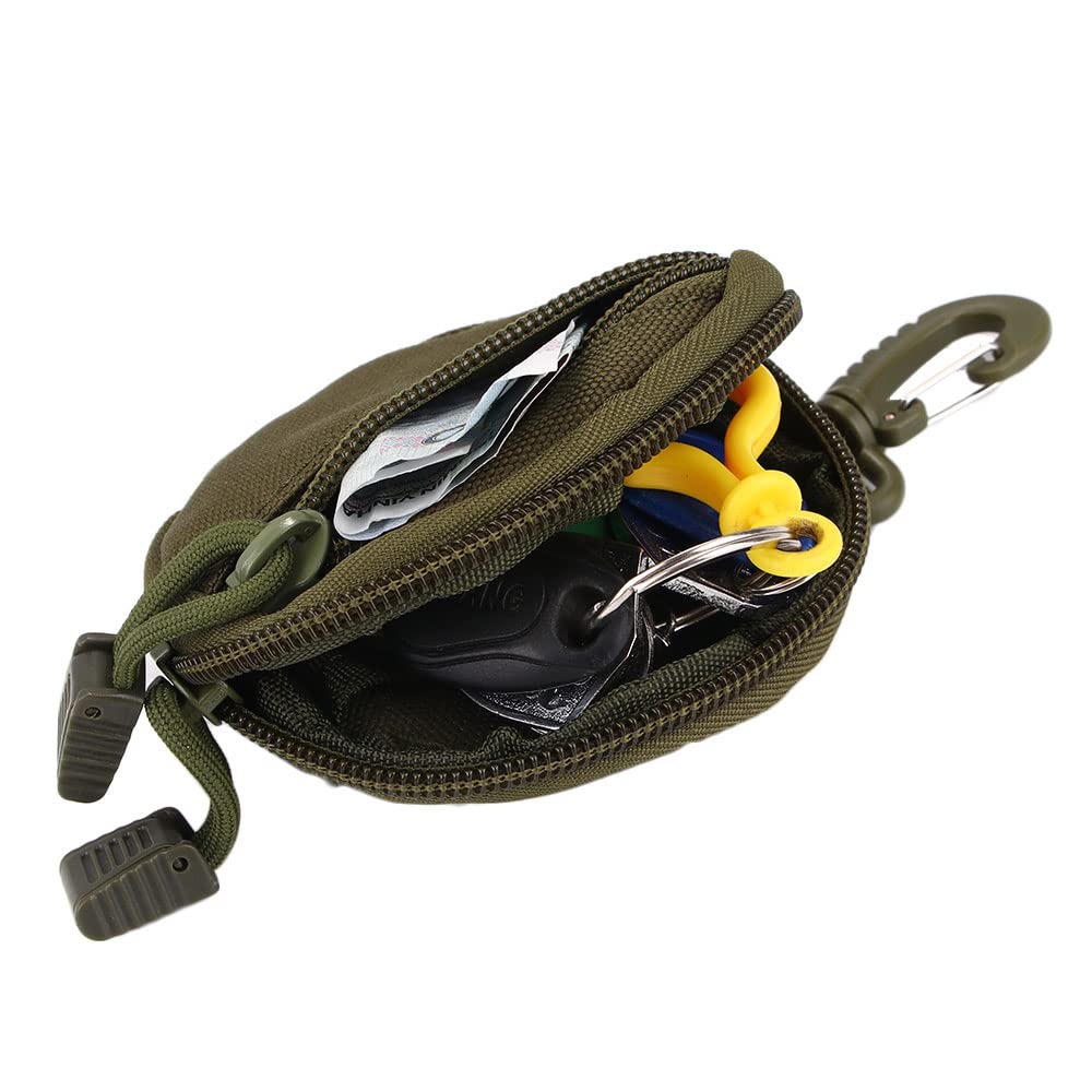 2PCS Small Coin Purse Molle Bag, Waist Belt Bag Wallet Pouch Purse Phone Case Earbuds Bag with Zipper, Universal Bags EDC Pouch